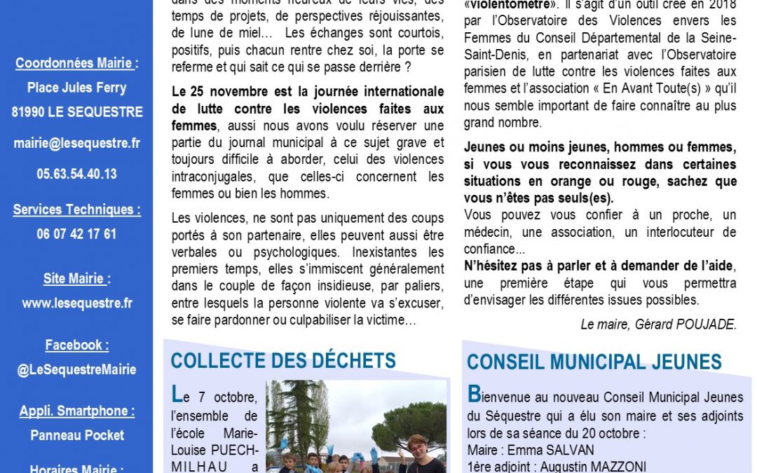 JOURNAL MUNICIPAL DE NOVEMBRE 2022