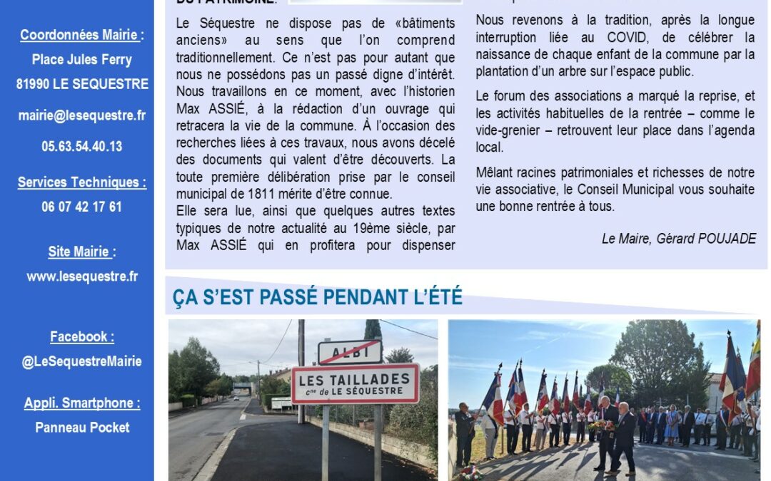 JOURNAL MUNICIPAL DE SEPTEMBRE 2023